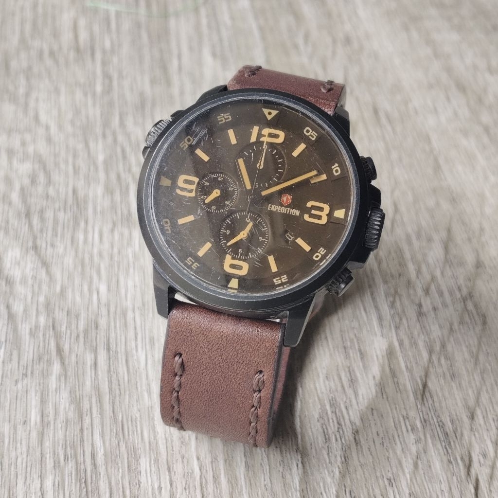Jam Tangan Pria Preloved Expedition 6392 E6392 Original