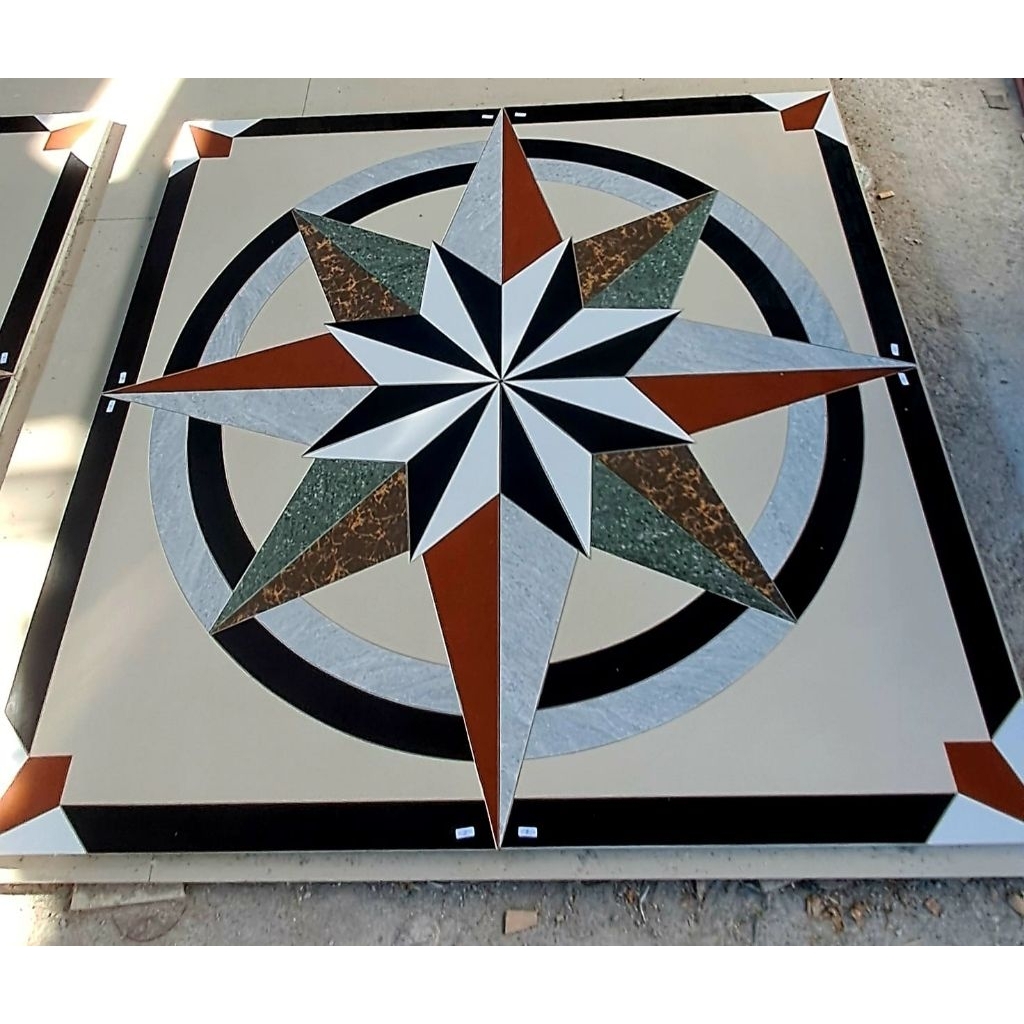 Pola Granit Mozaik Motif 3D Ukuran 120x120