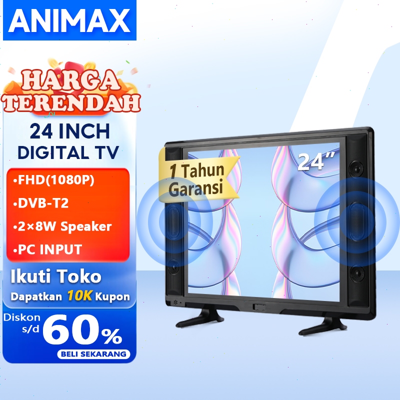 Animax Sakura TV LED 24 inch TV Digital 24 Inch Televisi Murah Monitor LED(TCLG-S20/22/24/25inch ) G