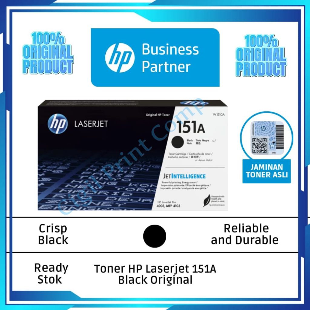 TONER HP 151A ORIGINAL BLACK LASERJET W1510A CARTRIDGE