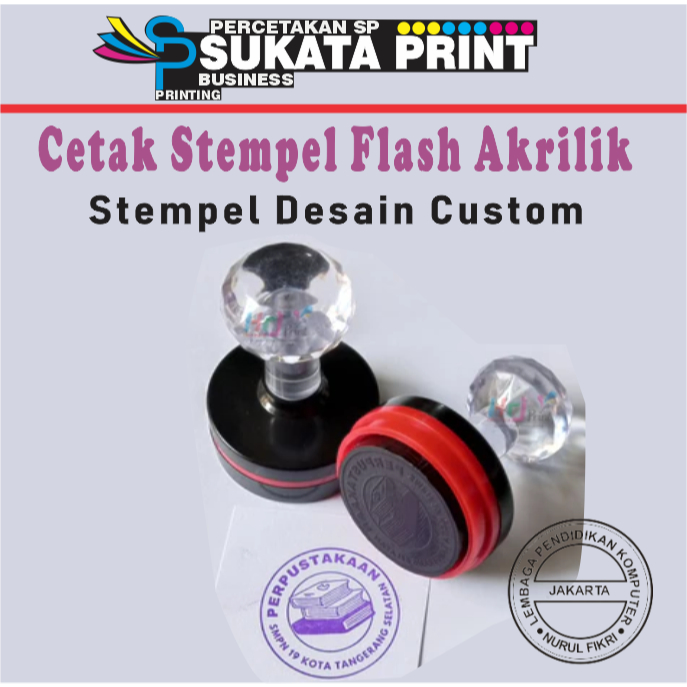 Cetak stempel custom | Cetak stempel flash custom gagang akrilik | Stempel otomatis flash akrilik St