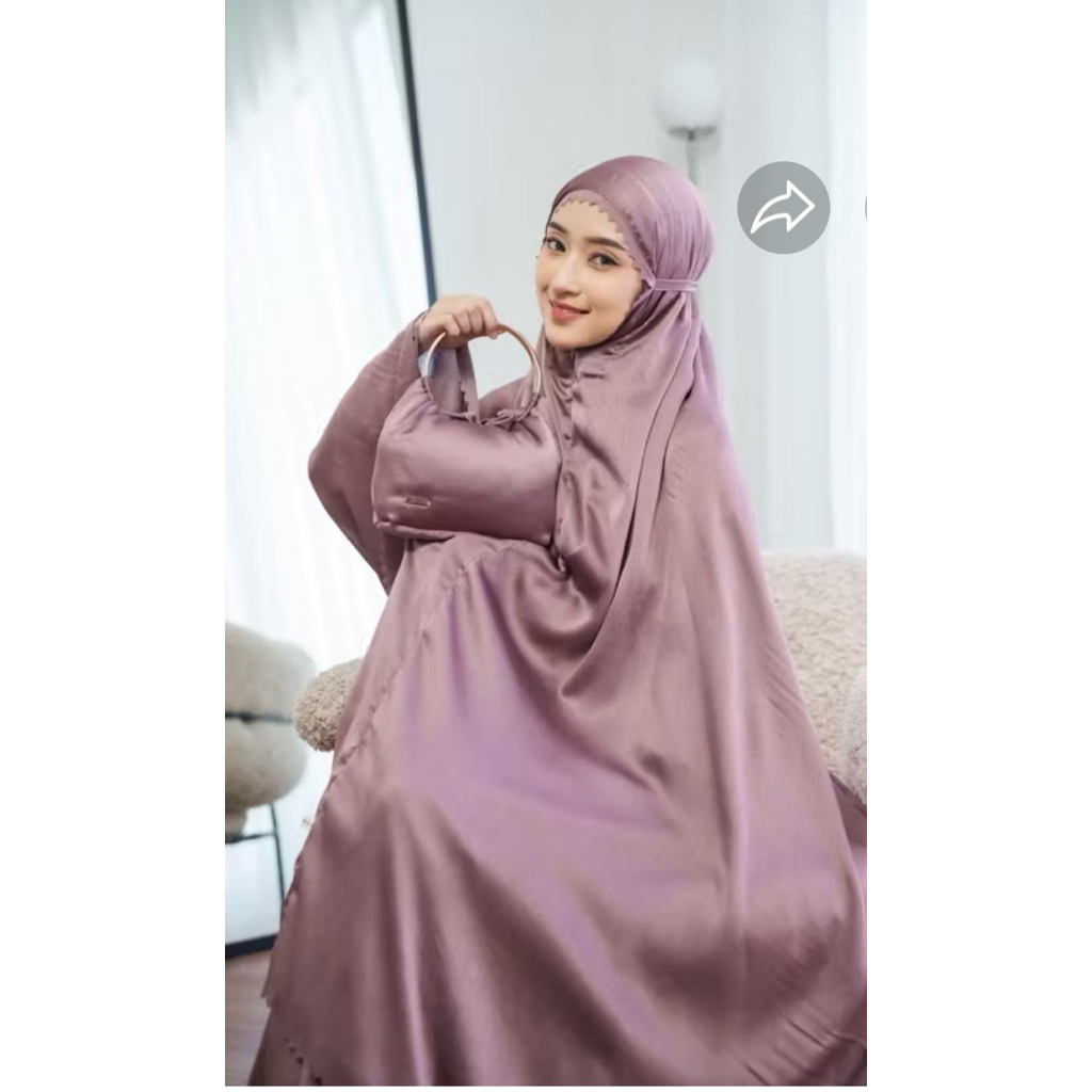 [Preloved] Mukena Silk Kimya Coklat