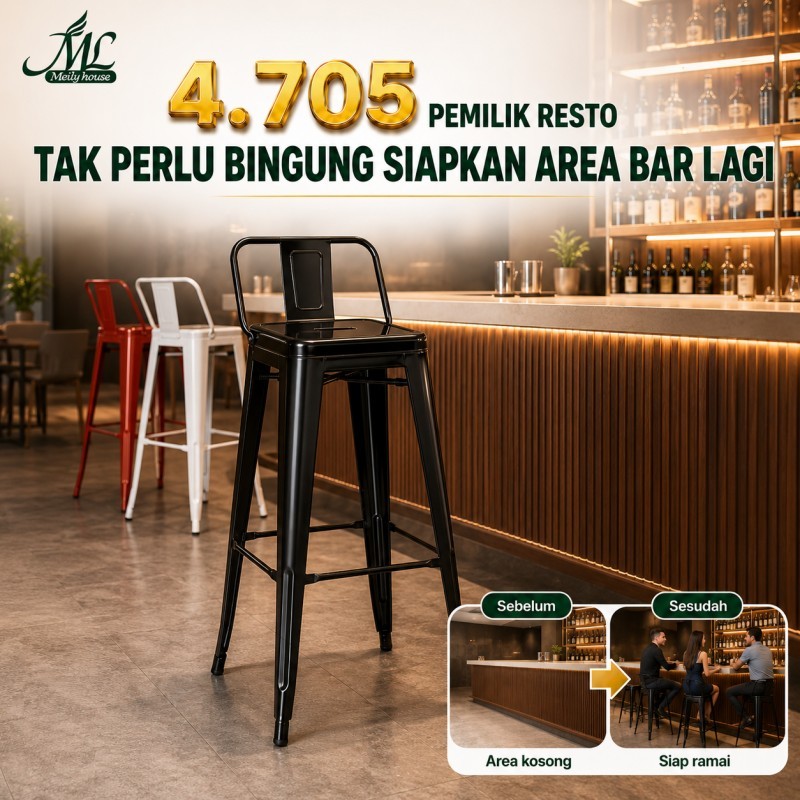 Grosir Kursi Besi Kursi Cafe Kursi Bar Besi Persegi Tinggi Tolix Tinggi