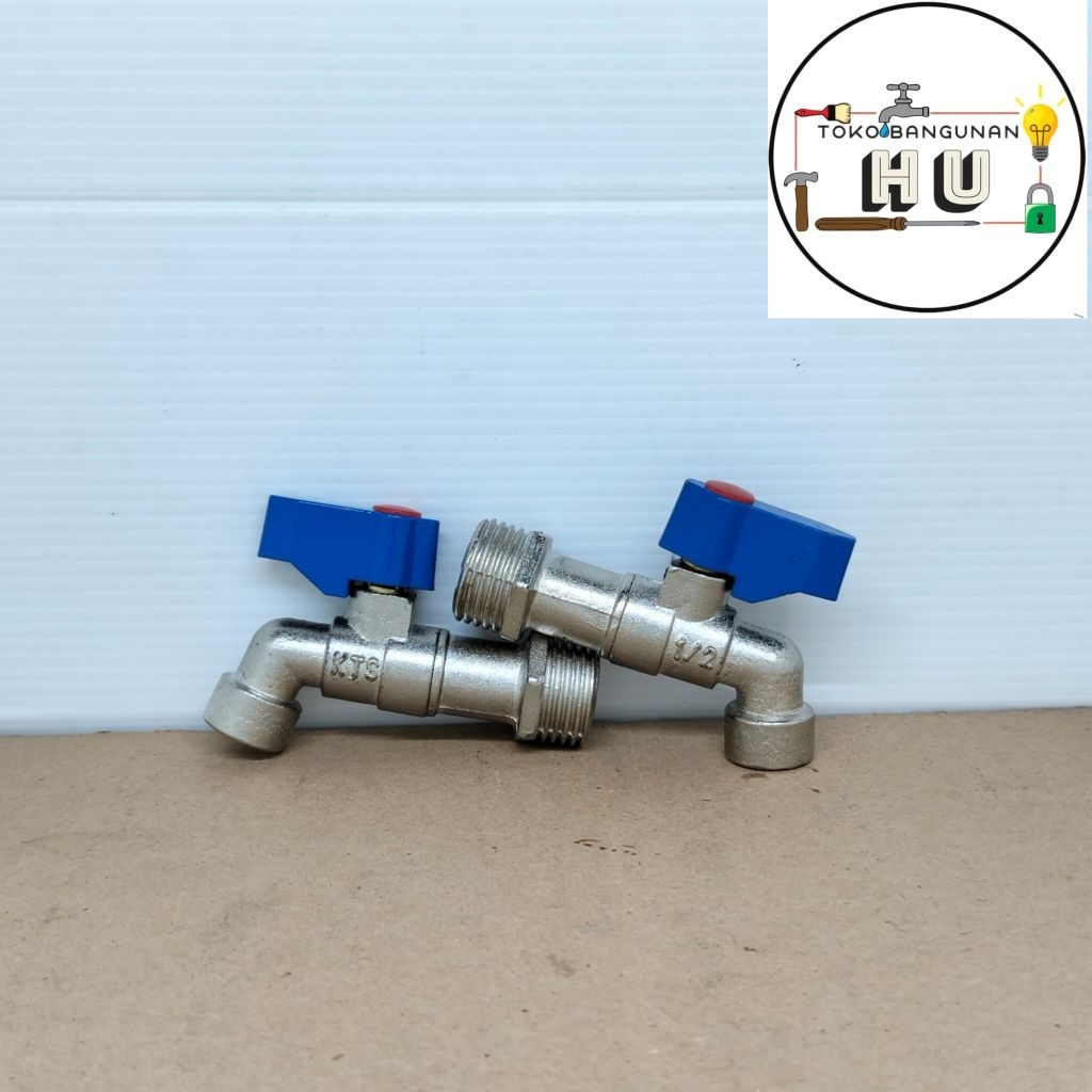 Kran Air Tembok Pendek 1/2 Inch KTS