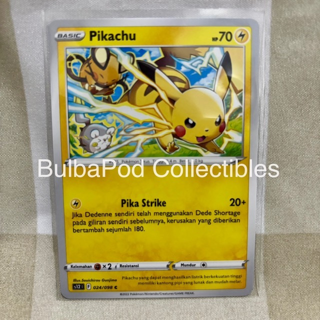 Pokemon TCG Indonesian Pikachu S12 024/098 C Pemicu Paradigma