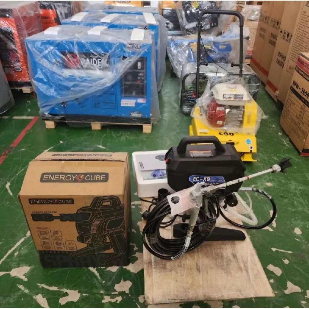 Airless Paint Sprayer X9 Energy Cube X 9 Mesin Cat Tanpa Kompresor Terbaik Selang 10 Meter