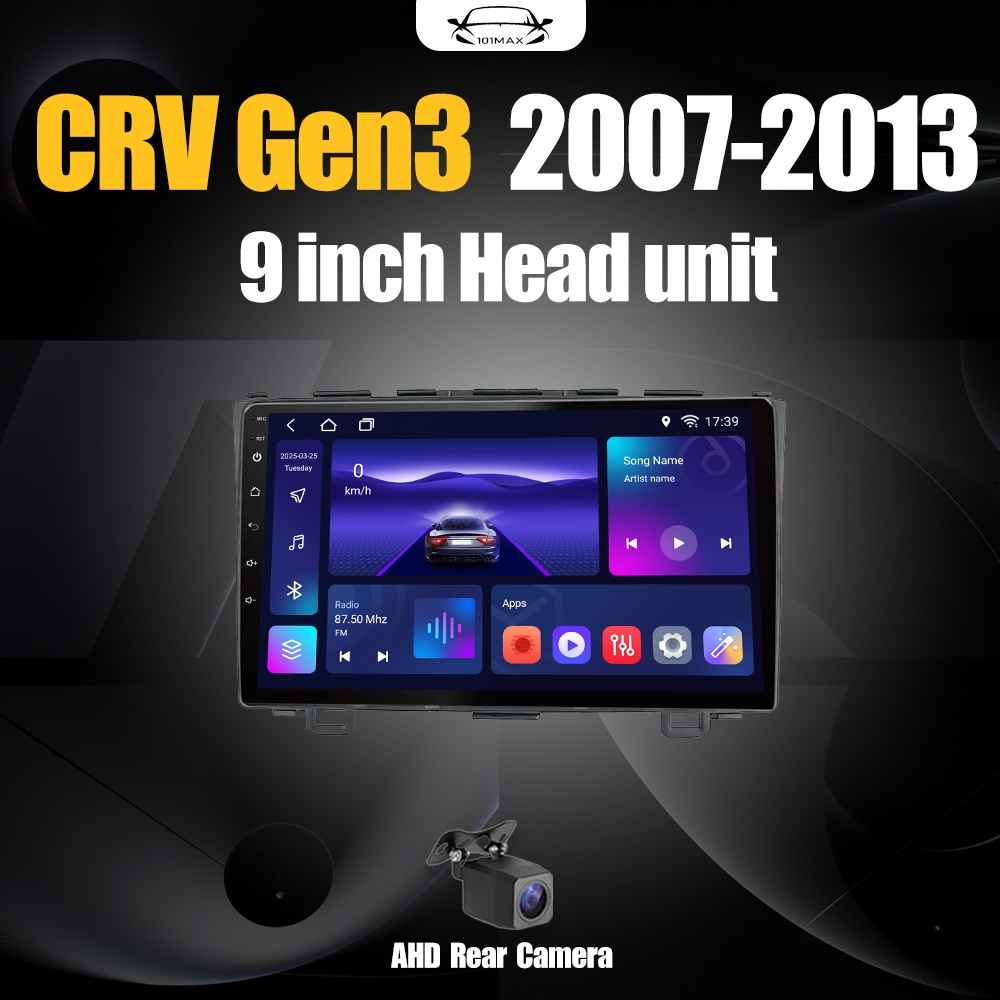 Android 15 Head Unit 9" IPS For Honda CRV Gen3 2007-2013 Head Unit 8 Chip Nuklir 8+64GB/8+128GB Andr