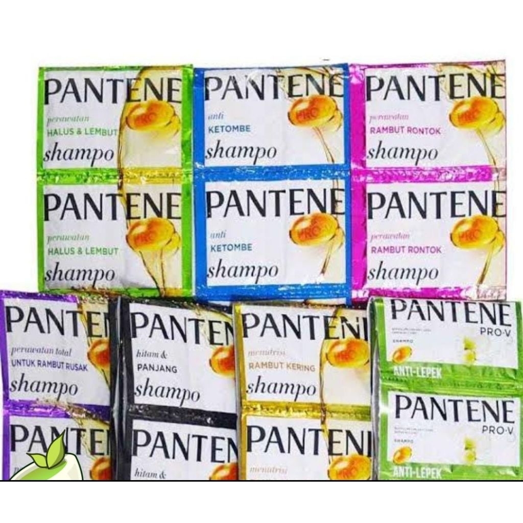 Shampo Pantene Sachet Hitam Glow - 12 Sachet, Perlindungan Rambut Hitam Alami, Nutrisi Rambut Rusak