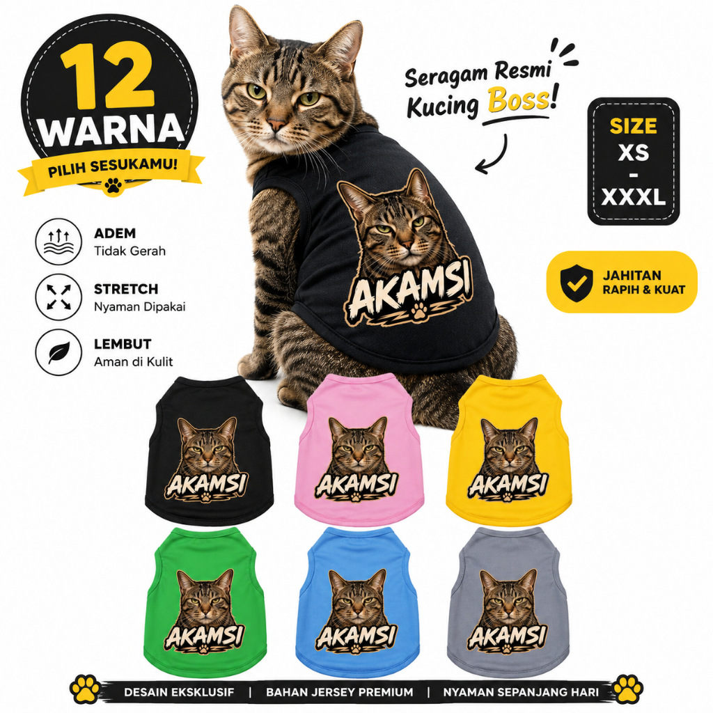Baju Kucing Lucu Parodi AKAMSi | Anak Kampung Sini | Kostum Anabul Unik