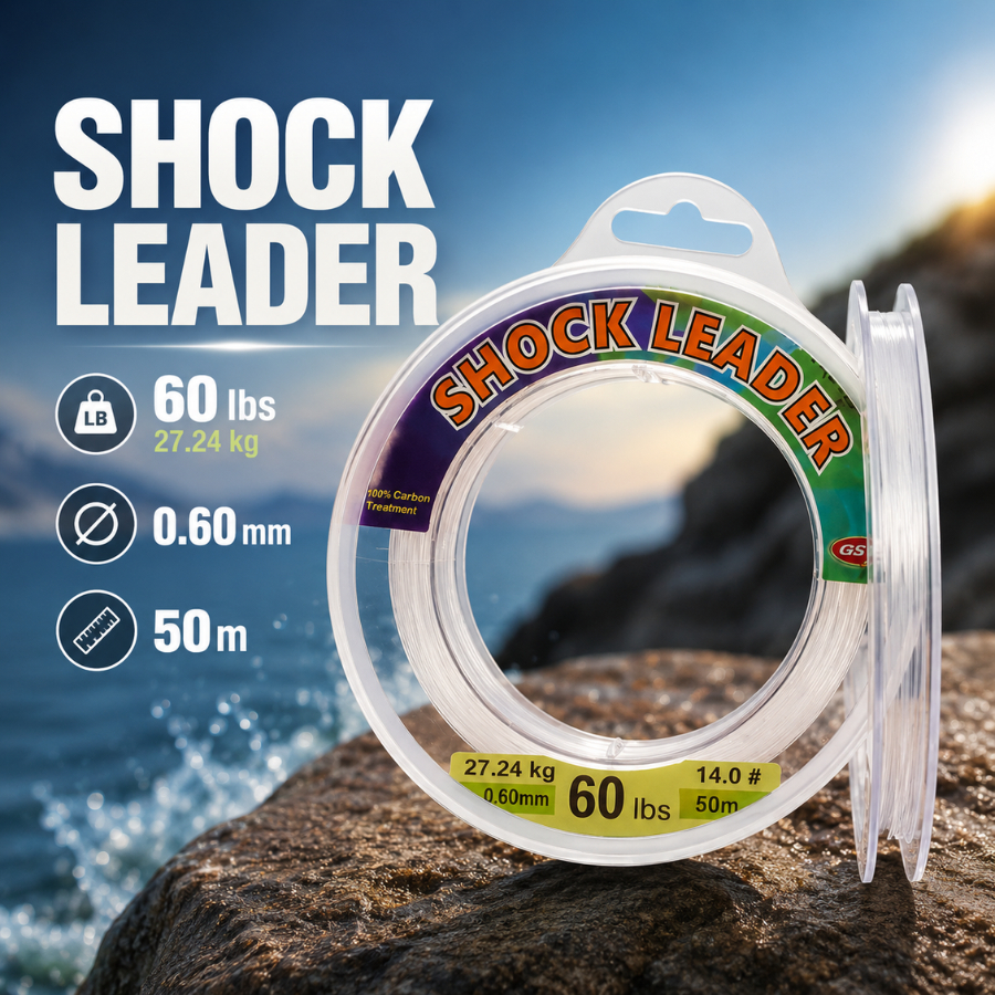 Senar Pancing Fluorocarbon Shock Leader 20Lb ; 30 Lb ; 40Lb ; 50Lb ; 80Lb
