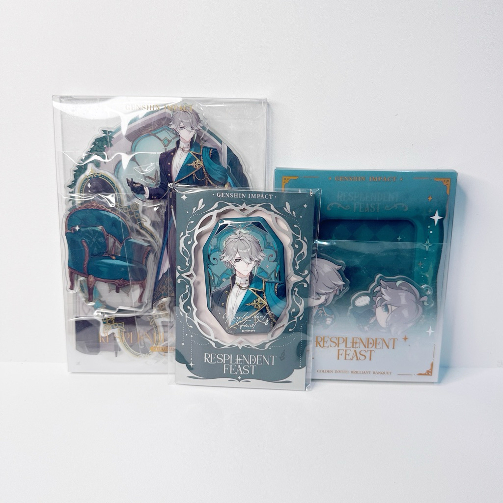 [Genshin Official Merch] Alhaitham Resplendent Feast Standee, Badge, Acrylic Photo Frame Stand