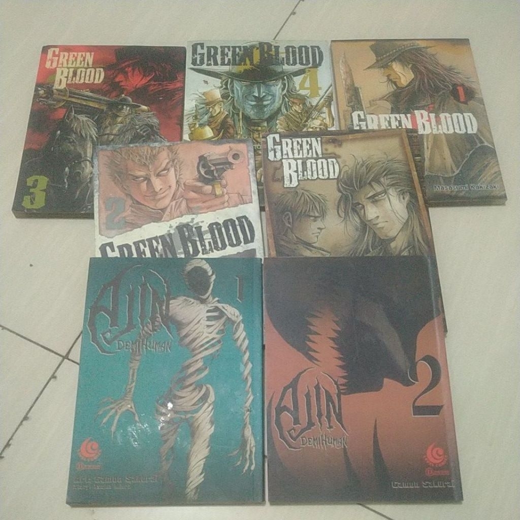 Komik Ajin Demi human 1 & 2 dan Green Blood  1-5
