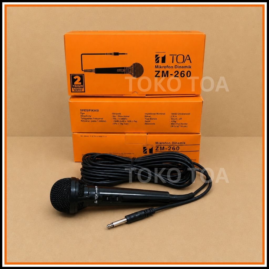 ZM-260 MIC MICROPHONE TOA LABEL ZM 260 MIKROFON ORIGINAL TOA