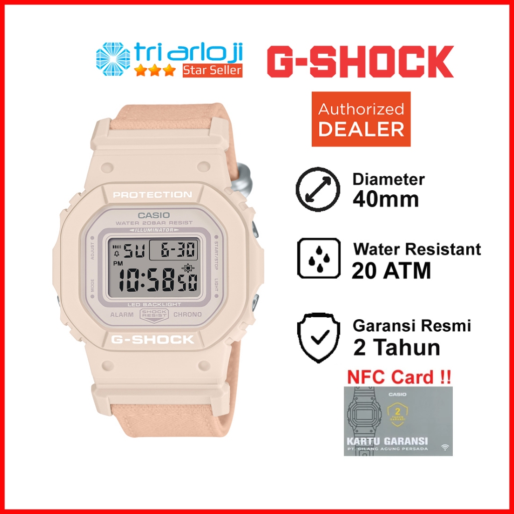 Casio G-SHOCK GMD-S5600CT-4DR Jam Tangan Wanita Digital Kanvas Nilon GMD-S5600CT-4 GSHOCK GMDS5600CT