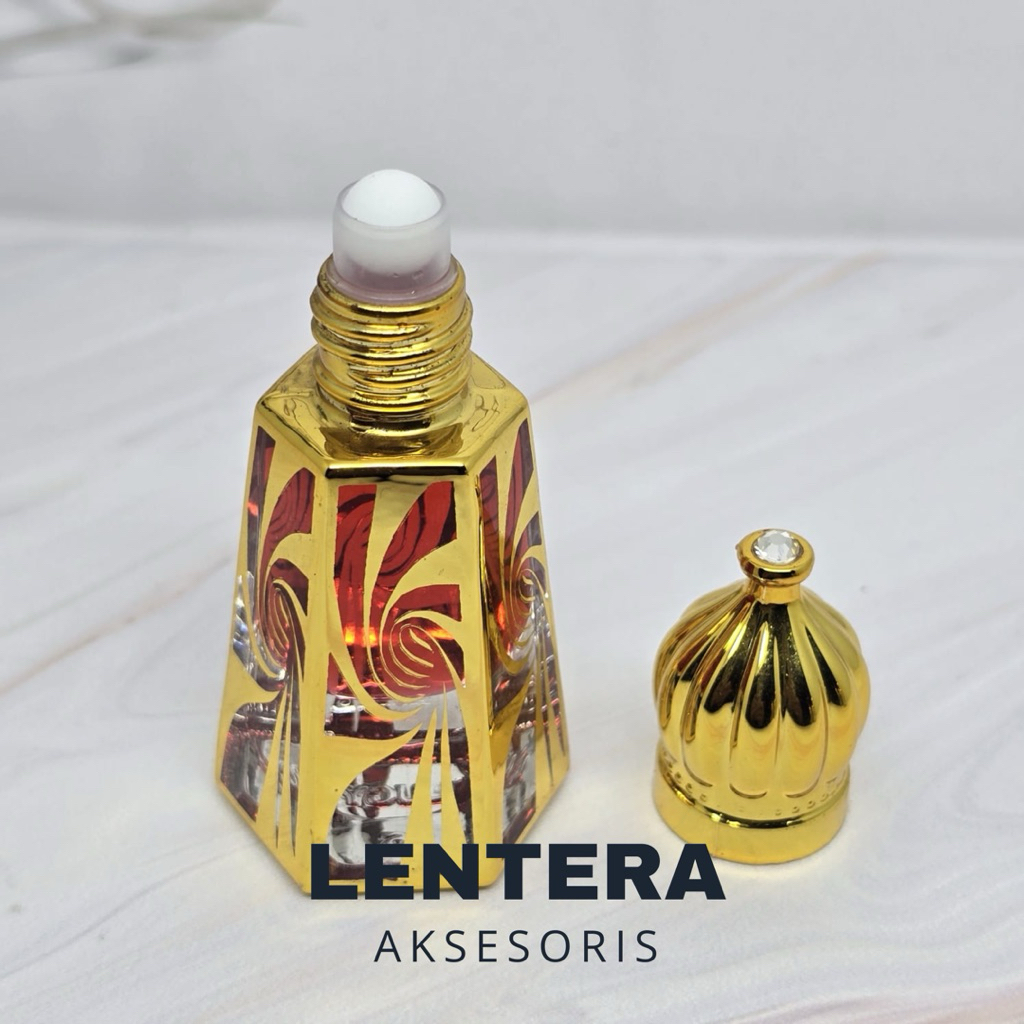 MINYAK WANGI DUA ALAM MERAH PUTIH TUTUP PIRAMID 10ML