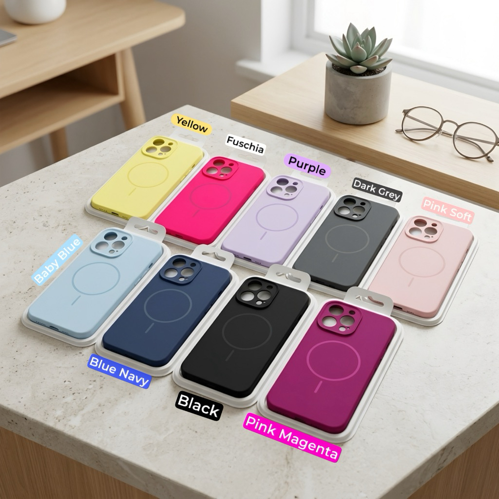 Silicone Case Magsafe Full Cover Camera Anti noda Iphone 11 12 13 Pro Max