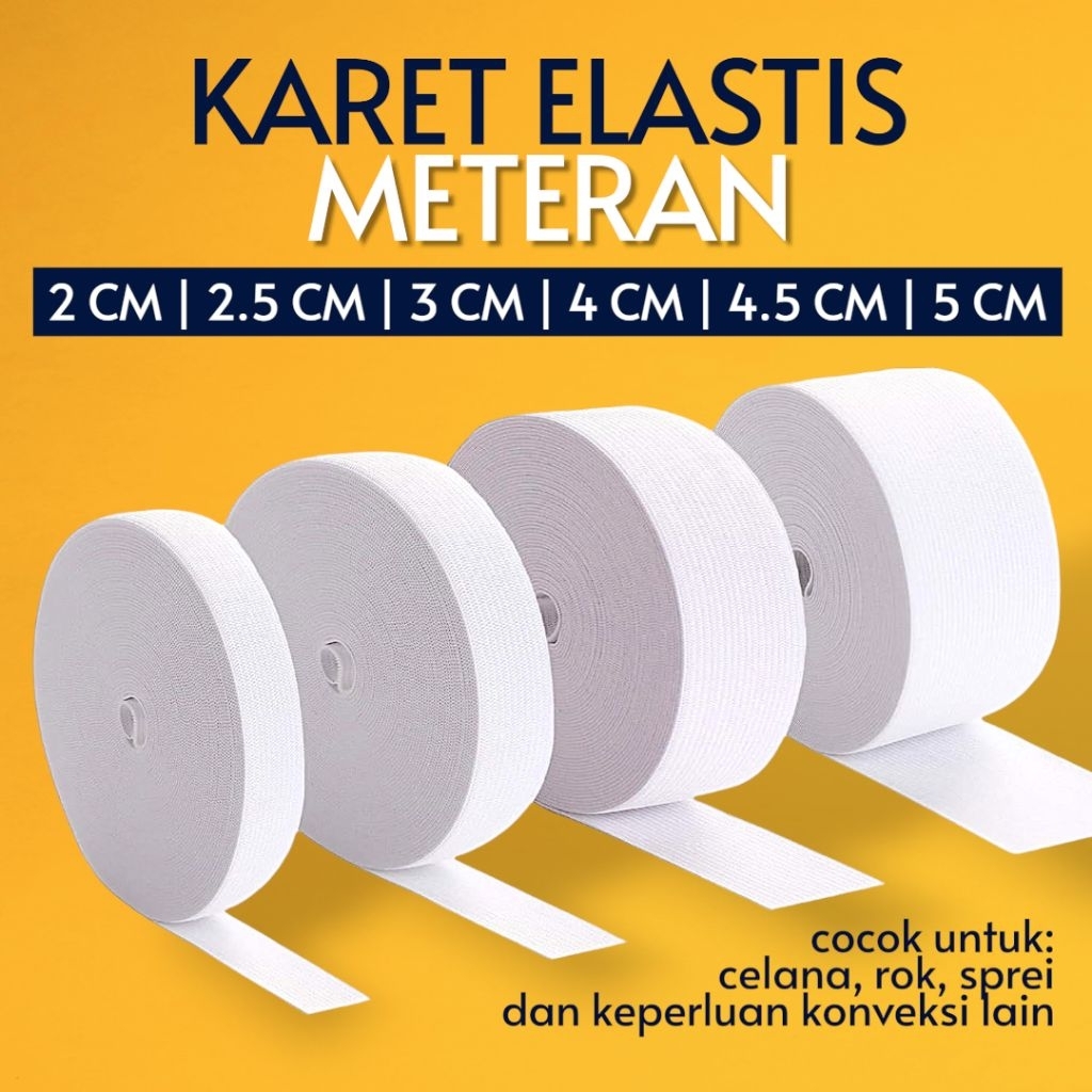 Karet Elastis Meteran | 2 cm - 5 cm |