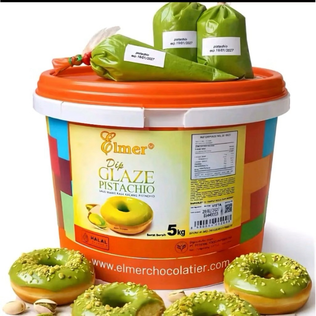 ELMER DIP GLAZE PISTACHIO KEMASAN REPACK