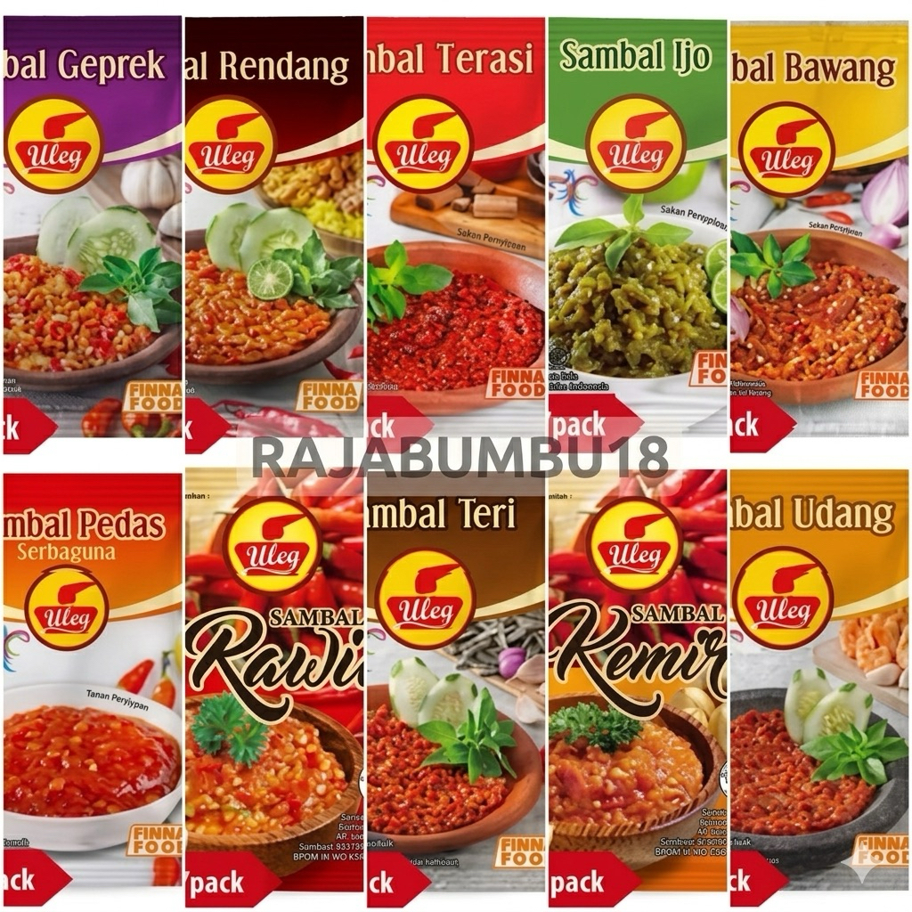 Sambal Sambel Uleg Finna Ecer Terasi Bawang Geprek Bajak Kecombrang