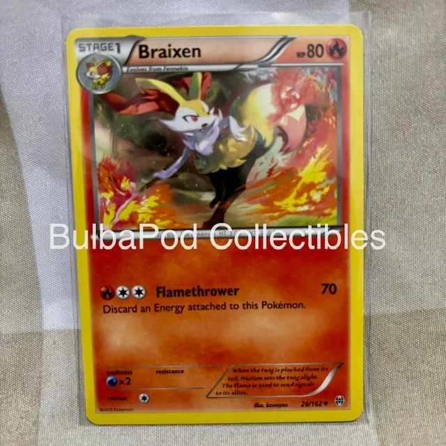 Pokemon TCG English Braixen BKT 26/162 U BREAKthrough