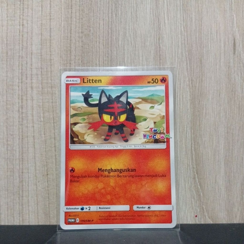 litten promo card pokemon × toys kingdom