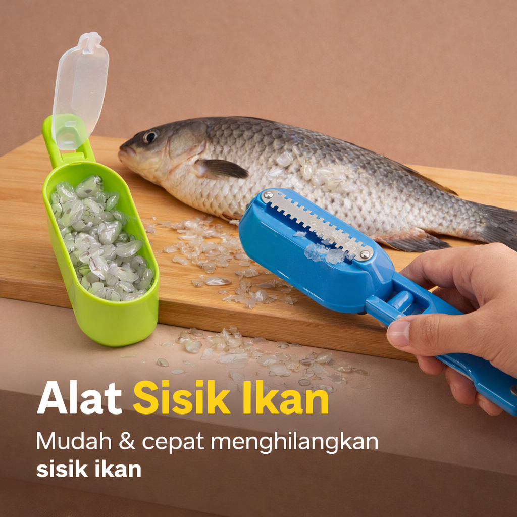 FISH SCALER Penyisik Ikan Alat Sisik Ikan Alat Pembersih Sisik Ikan Mudah dan Cepat Membersihkan App