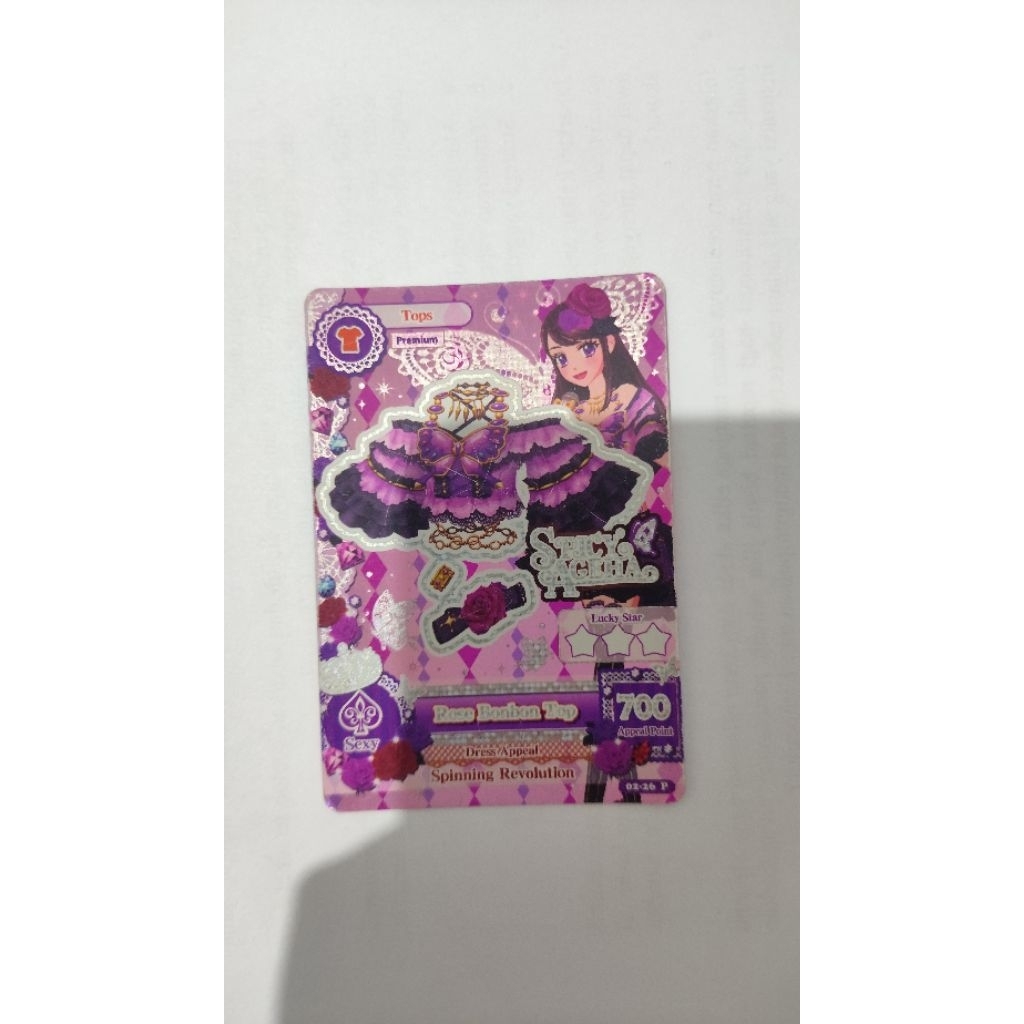 Kartu Aikatsu Ran Rose BonBon Top & Yurika Green Stage Blouse & Skirt