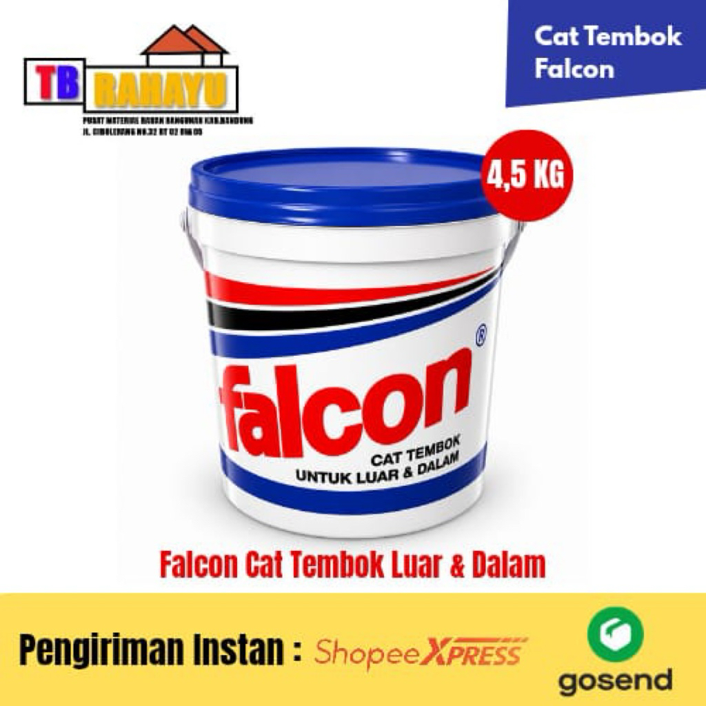 Falcon Cat Tembok Luar & Dalam, Cat Tembok Termurah Ekonomis - 4.5 KG