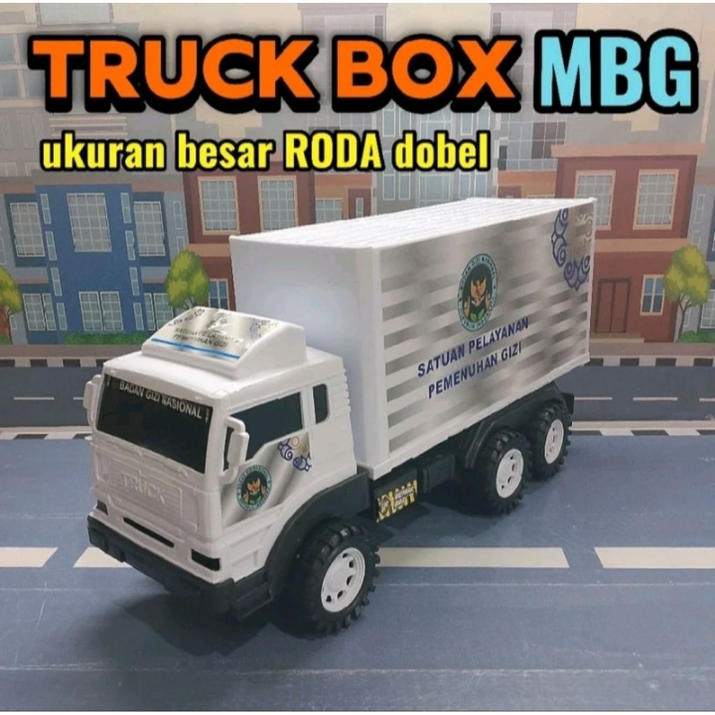 Mainan Truck Box MBG Jumbo Roda Dobel | Mobil Truk Kontainer Anak Besar Plastik