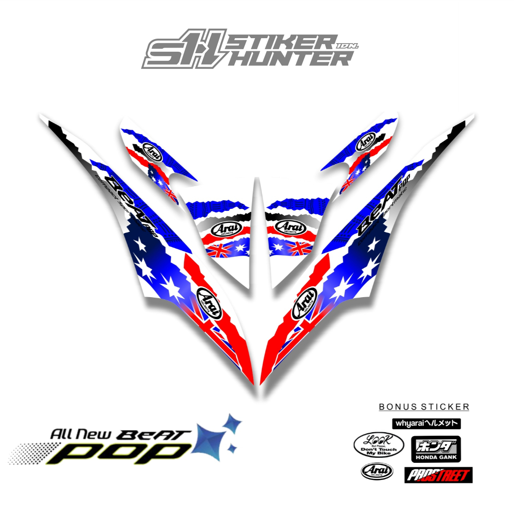 STRIPING STIKER DECAL BEAT POP 2014 - 2018 MTF MICK DOOHAN / STIKER HUNTER / STRIPING MODIF