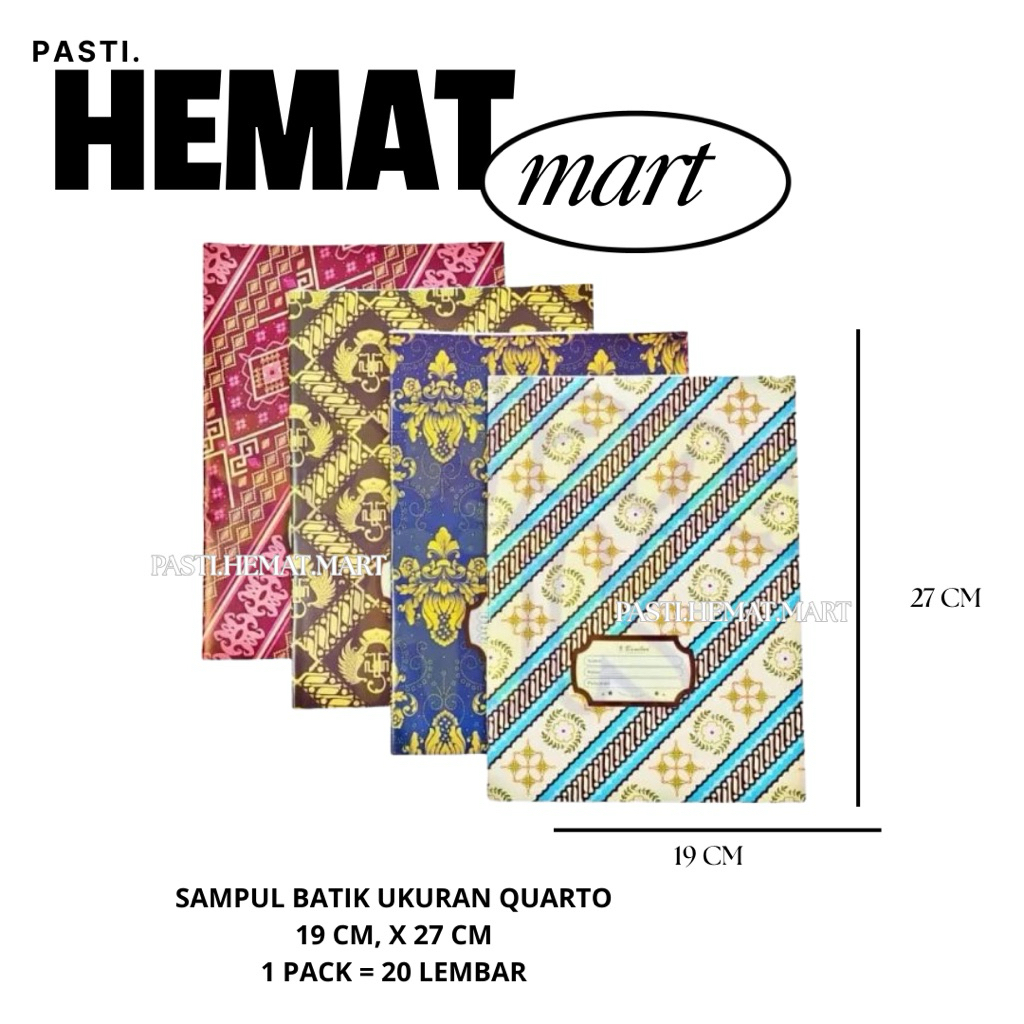 [HEMAT] 20 Lembar Sampul Buku Tulis Batik | Sampul Buku Batik | Sampul Buku Tulis Quarto