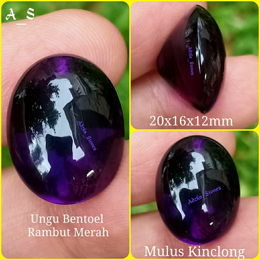 Kecubung Ungu Amethyst Bentoel HQ Isi Rambut Merah