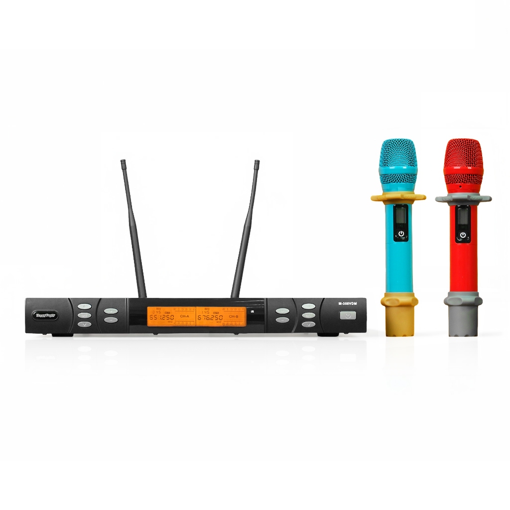 Wireless Microphone 2 Mic UHF M-358VDM-II 100 Channel Anti Interferensi Karaoke
