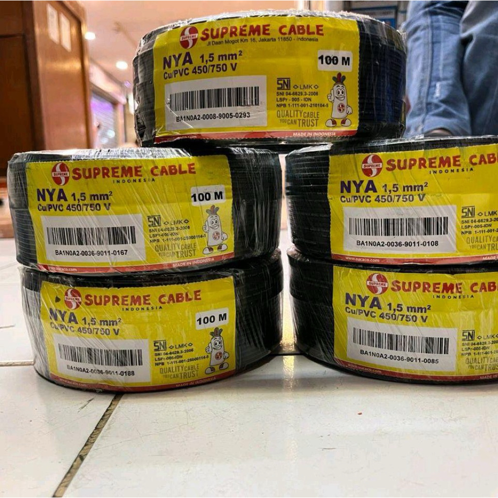Kabel Supreme Nya 1,5mm 100M / Nya 1x1,5mm Supreme 100 Meter / NYA 1,5mm Supreme 100 M