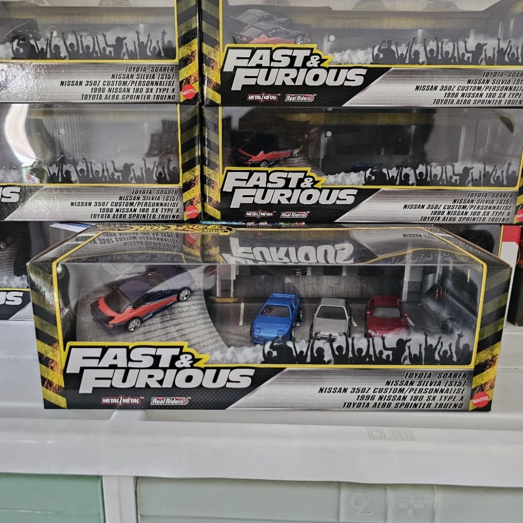 hotwheels fast furious diorama set box silvia skyline nissan