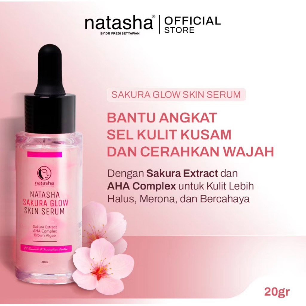 Natasha by dr Fredi Setyawan Sakura Glow Skin Serum | Serum Glowing | Serum Mencerahkan | Serum Waja