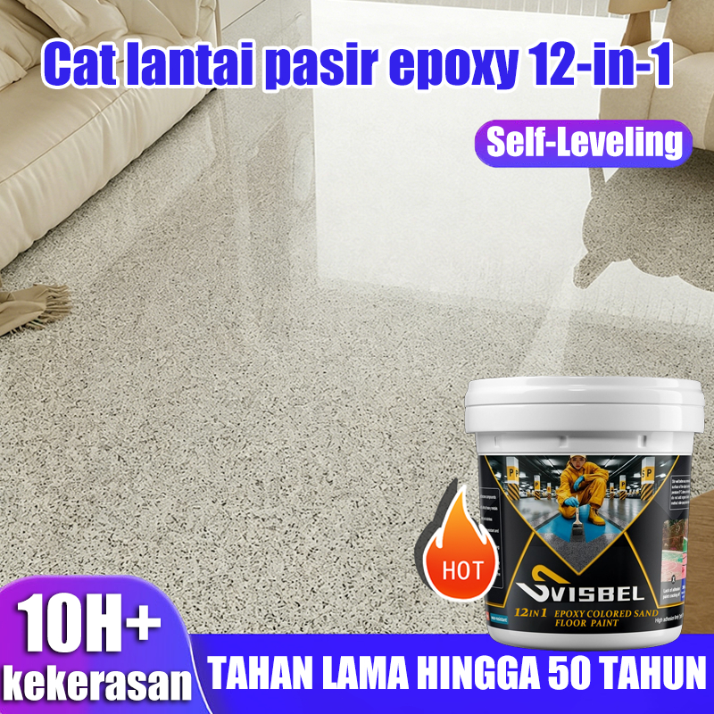 Cat epoxy lantai motif marmer Pasir epoxy lantai Tahan air gores Anti selip Untuk dalam ruangan Cat 
