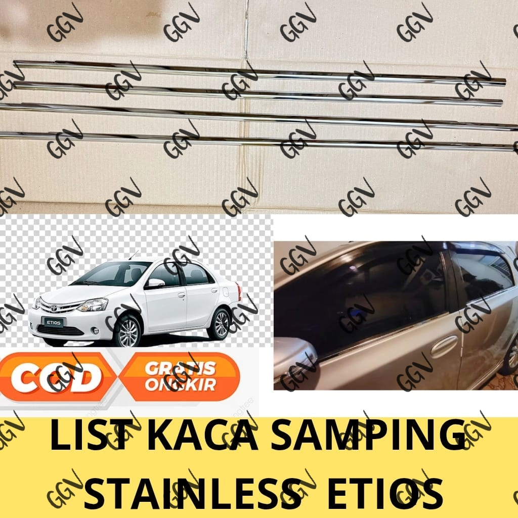 List Kaca Samping Stainless Etios