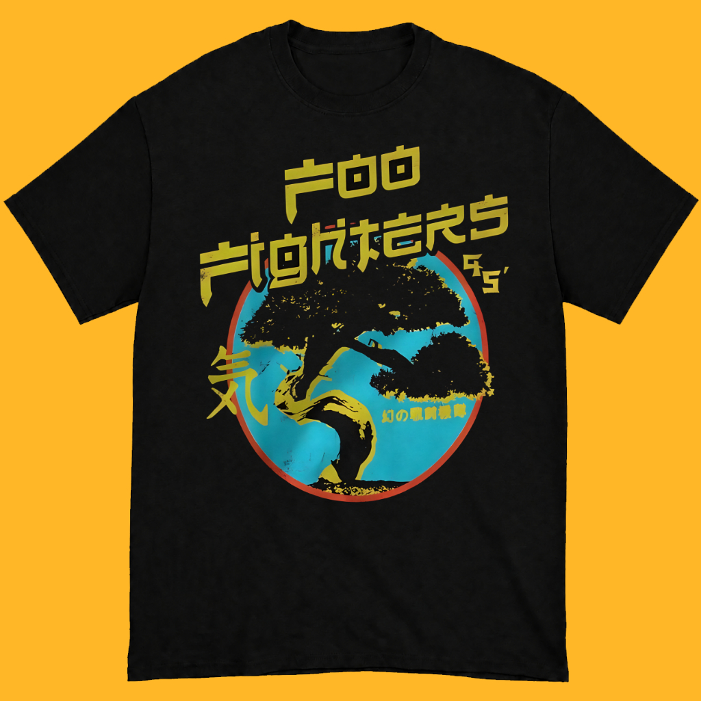 Kaos Band FOO FIGHTERS Bonsai Tree Vintage Retro - T-Shirt Reguler & Boxy Unisex Baju band Merchandi