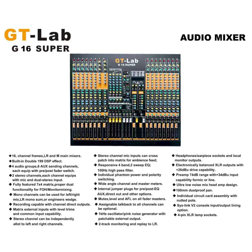 Mixer Analog RDW GT Lab 16 SUPER / G 16 / G16 SUPER - 16 channel