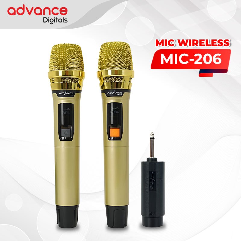 Advance Microphone Wireless Proffesional Double and Single (MIC-206/MIC-205/MIC-101 V3/MIC-103)