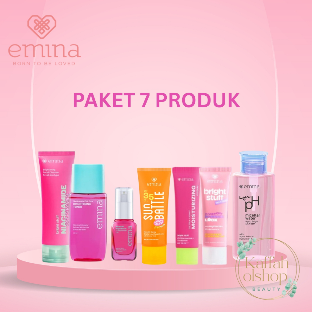 EMINA 1 PAKET BRIGHT STUFF LENGKAP 7 PRODUK