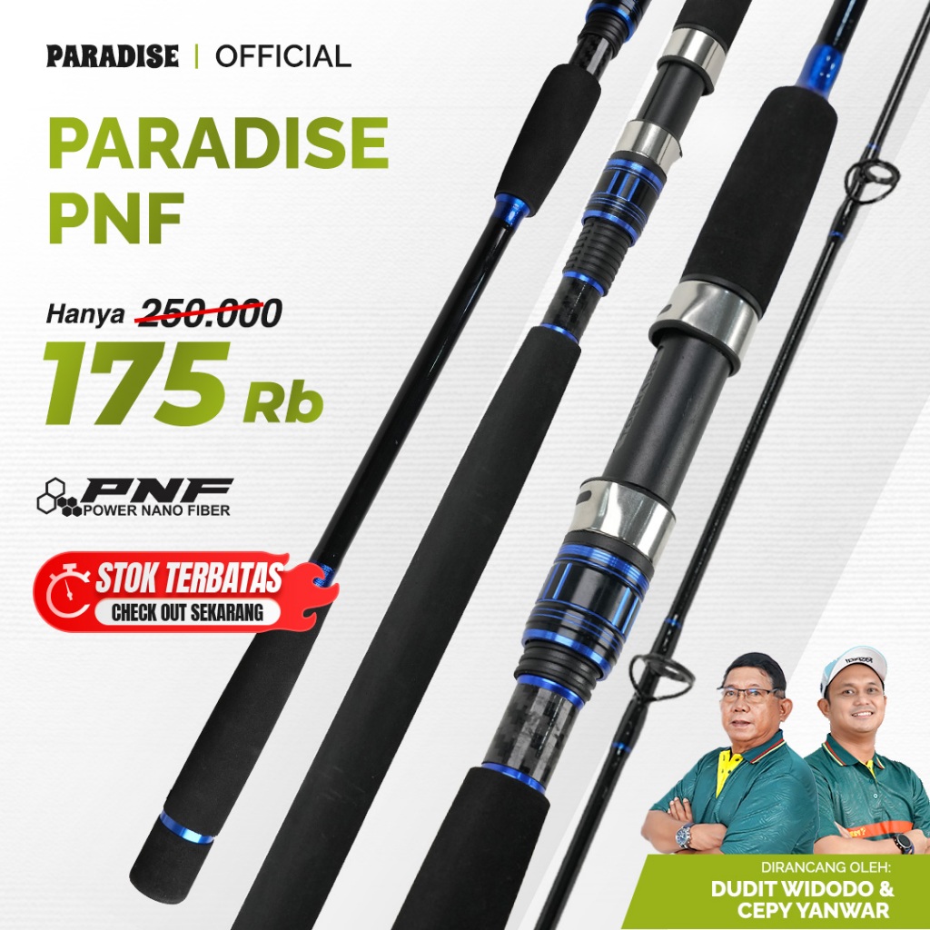 Paradise - Joran Pancing Paradise II Power Nano Fiber PNF Handle Full EVA Anti Slip Ringan Kuat 150-210cm Joran Pancing Best Seller