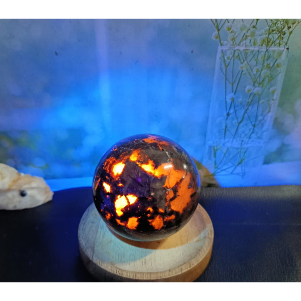Natural Batu Yooperlite Sphere (1) Asli Batu Alam
