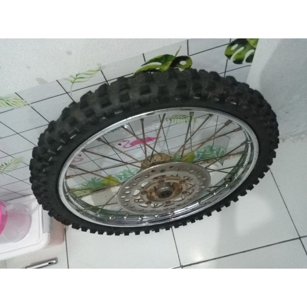 welset depan copotan KLX S ring 19 set piringan ban tebal set as roda belakang plus remset belakang