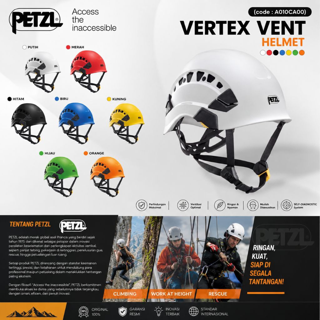 PETZL VERTEX VENT HELMET Safety Helmet Petzl Original
