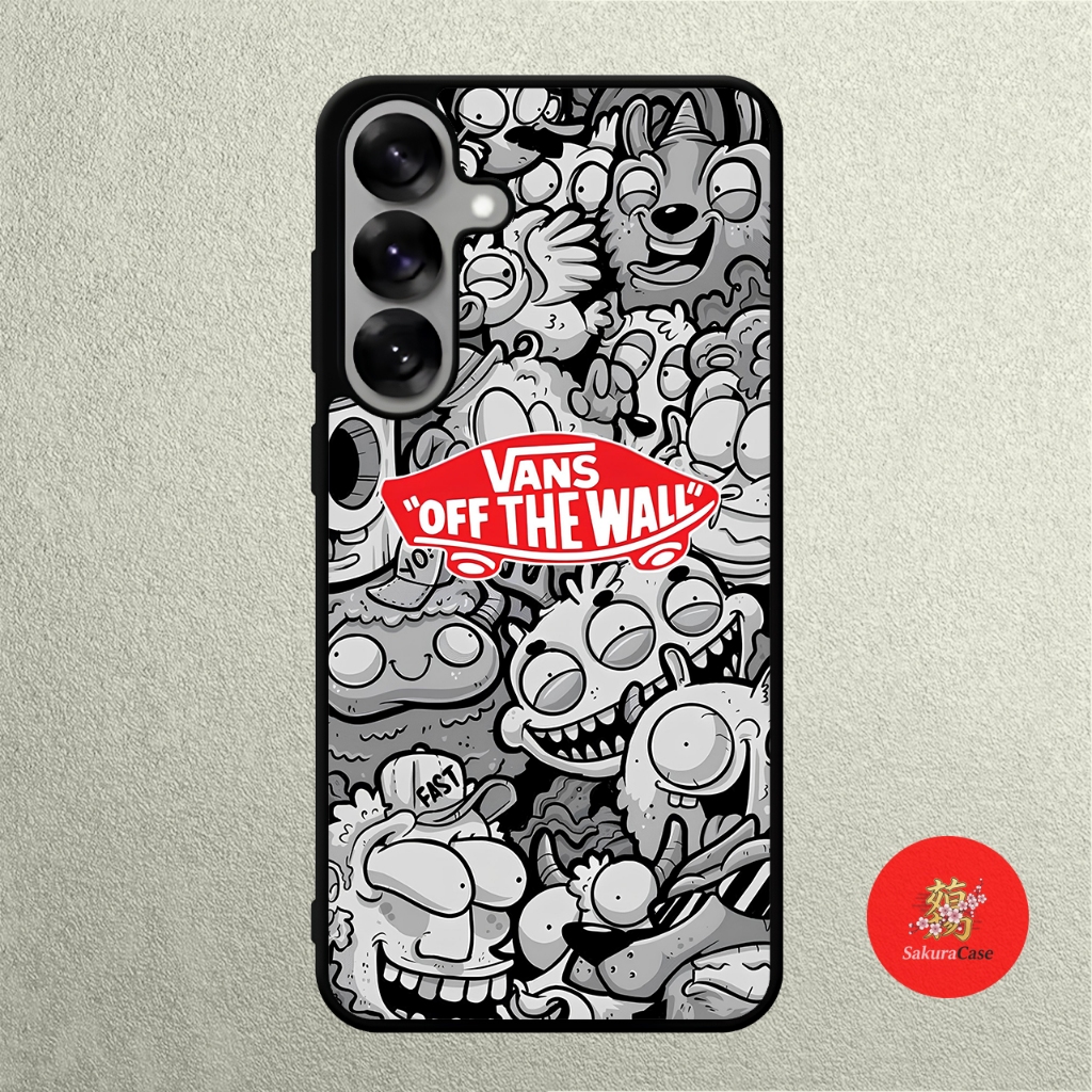 Case SAMSUNG A57 A56 A37 A36 A50 A50 A51 A52 A53 A54 A55 Rubber Softcase VANS of the wall Doodle