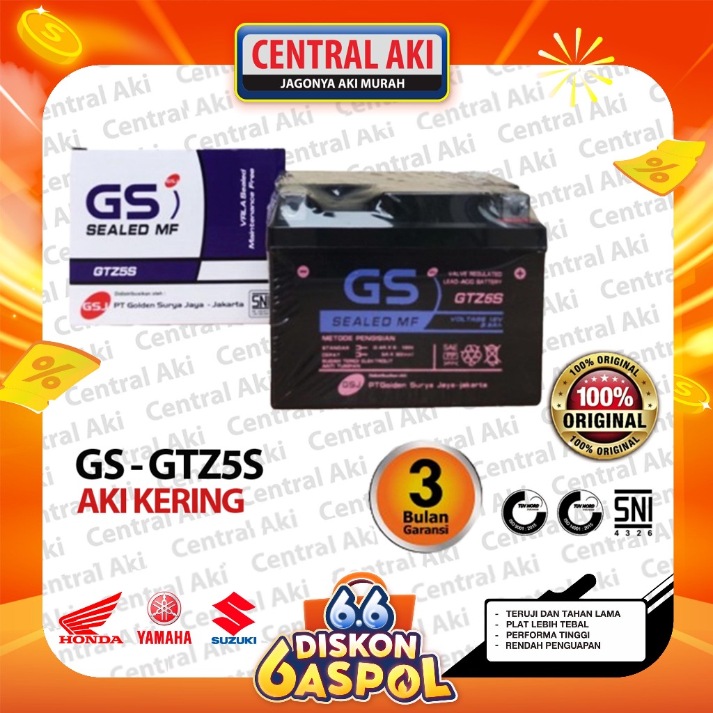 Aki Motor Revo 110 Absolute GTZ5S Aki Kering