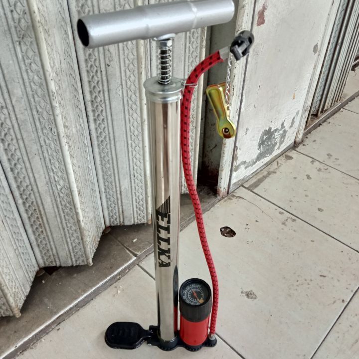 Pompa Sepeda Pump MTB Roadbike Presta Bola Pompa Angin Ban Sepeda Motor Mobil Bola Plus Meter Pentil