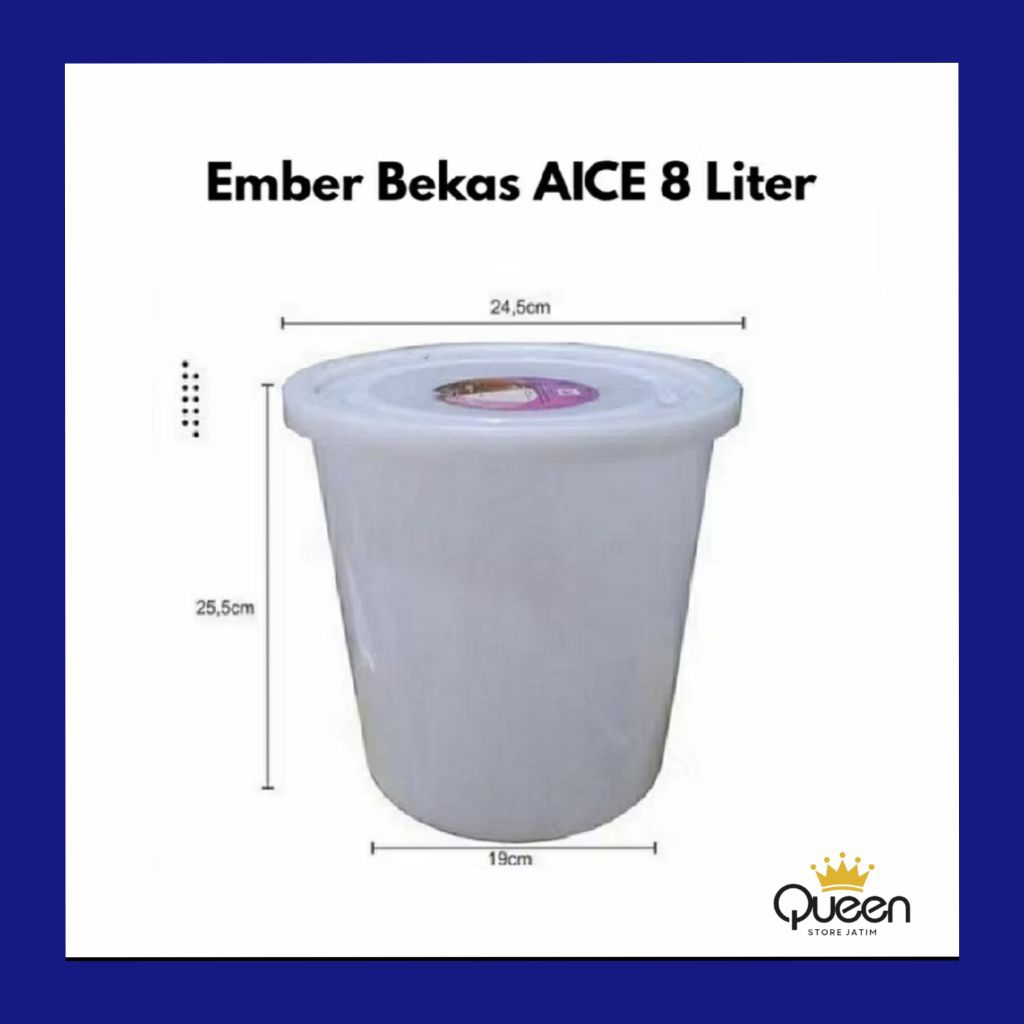 EMBER / BOX BEKAS ES CREAM 8 LITER + TUTUP BERSIH BAGUS